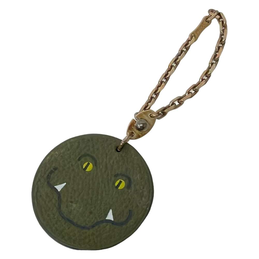 Hermès Animal Charm Bag Charm Khaki Multi Leather Hardware